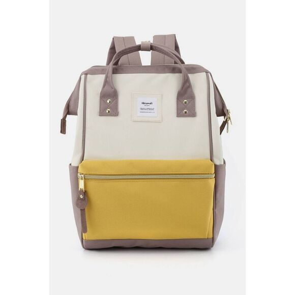 Himawari Waterproof Colorblock Canvas Backpack Bag with Various Colors - Picture 2 of 10